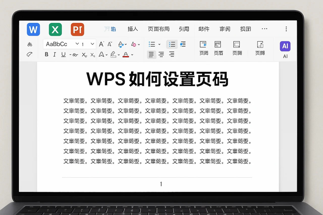 WPS如何设置页码