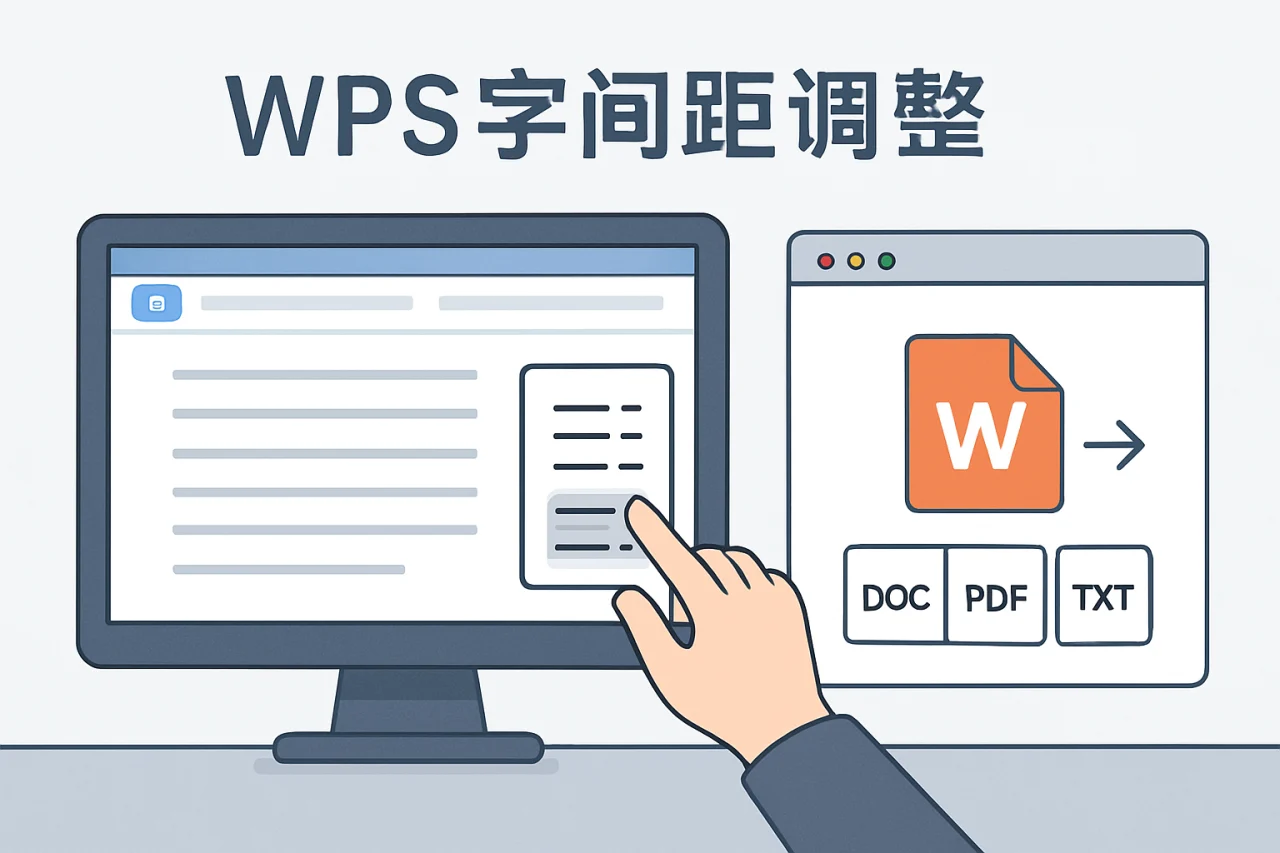 WPS字间距调整